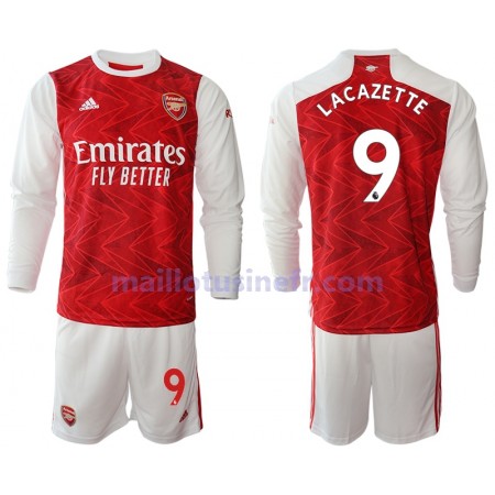 Maillot de Foot Arsenal Alexandre Lacazette 9 Domicile 2020-21 Manches Longues - Enfant
